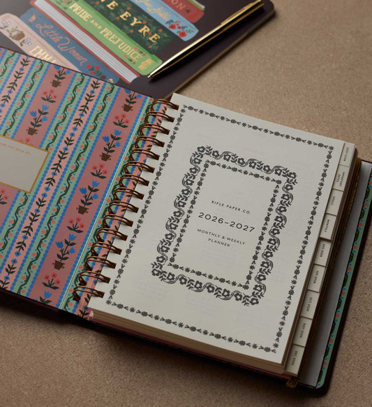 2026-2027 17-Month Academic Covered Spiral Planner - Ladies Night Book Club