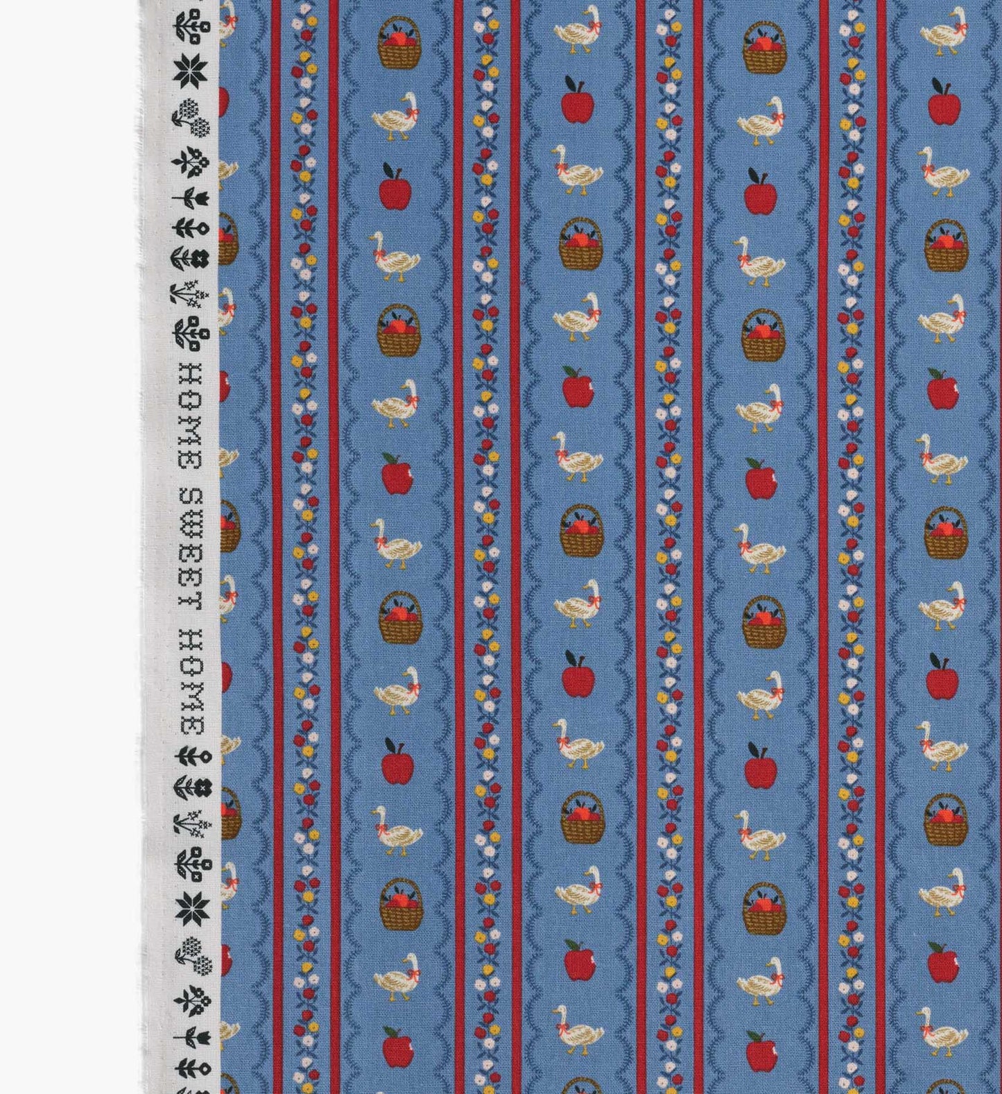 Farmhouse Stripe Canvas Fabric - Blue
