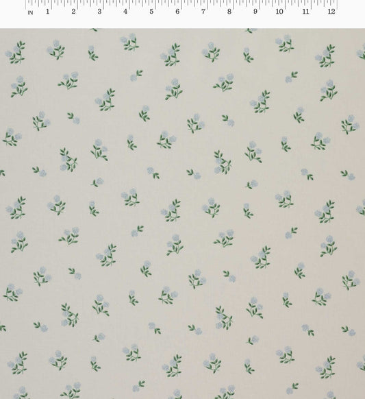 Ditsy Hydrangea Cotton Fabric - Cream