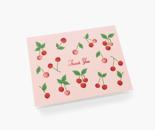 Cherries Thank You Card - Single Card