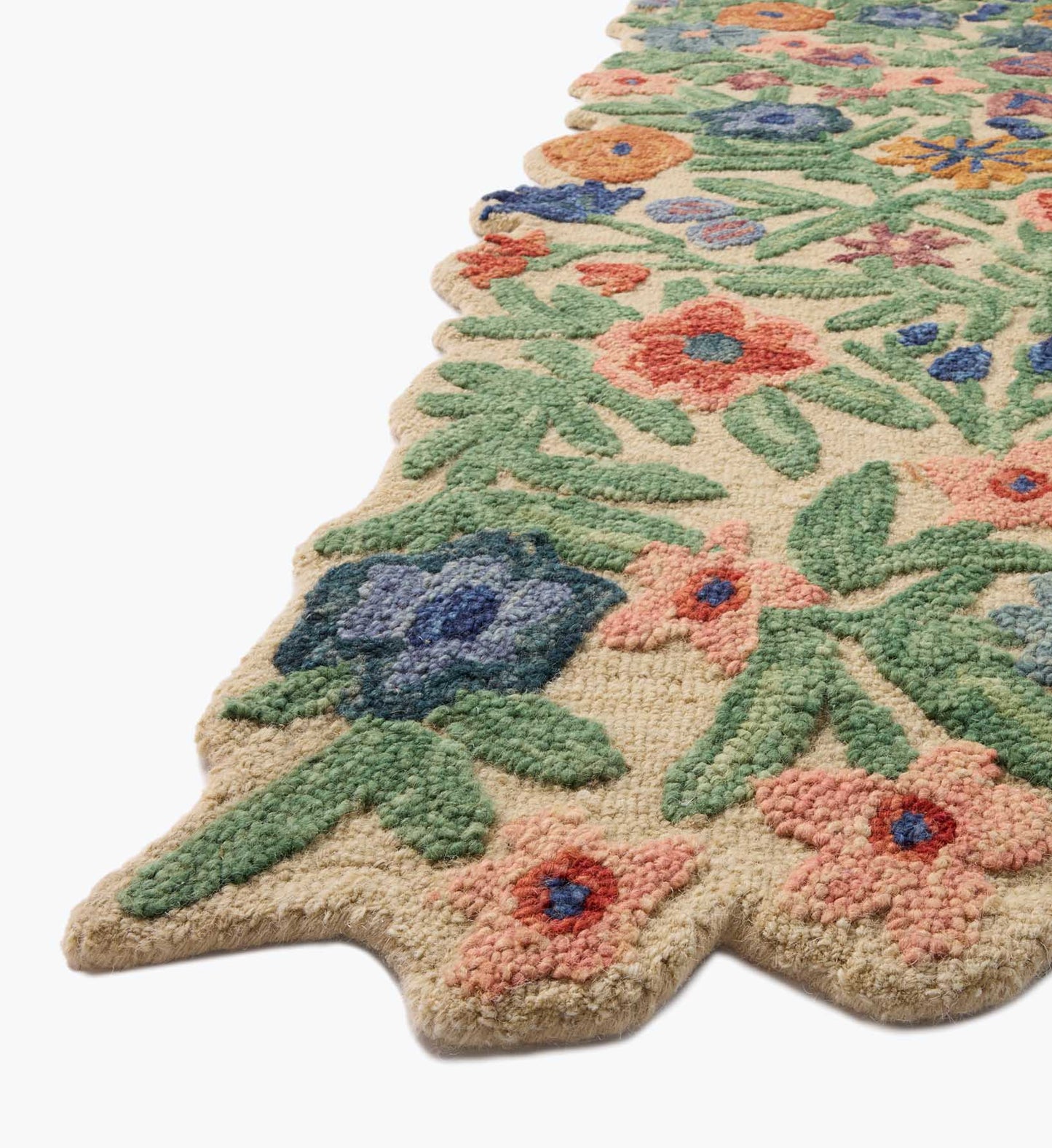 Edith Wool Hooked Rug - Ivory
