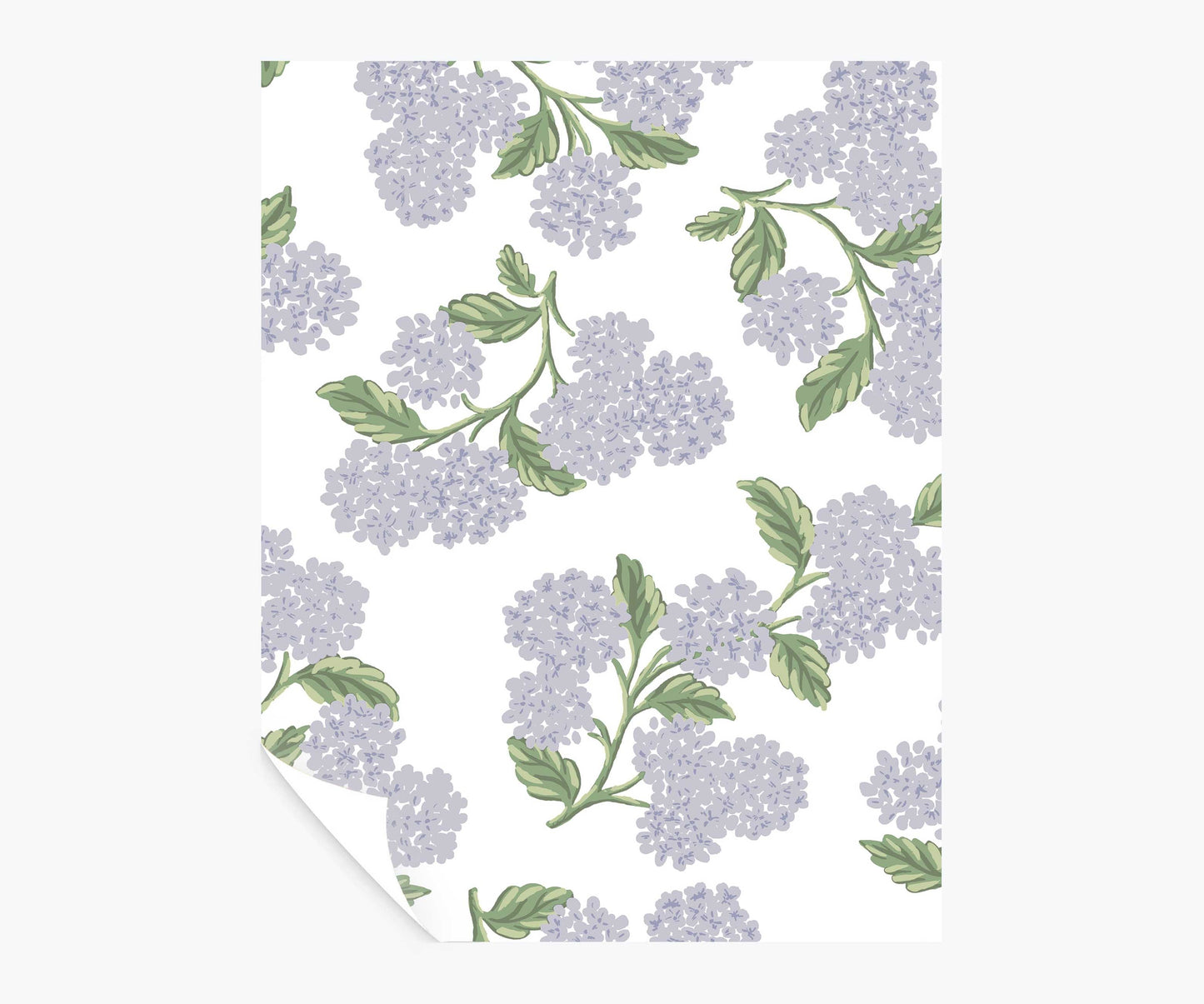 Hydrangea Peel & Stick Wallpaper Sample - Lilac & White - Peel and Stick Wallpaper
