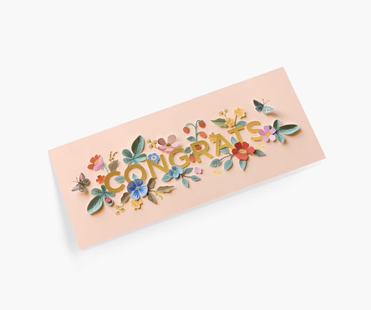 Cut Paper Money Holder Congrats Card - Single Card