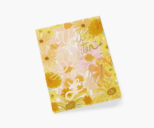 You Brighten My Life Love & Friendship Card - Single Card