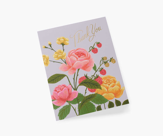 Roses Thank You Card - Single Card