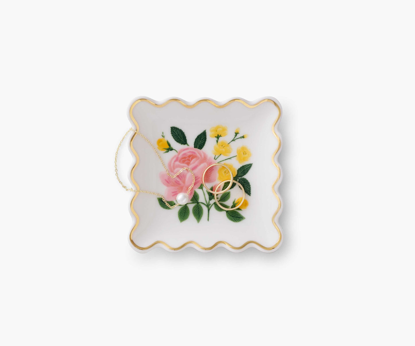 Porcelain Ring Dish - Roses