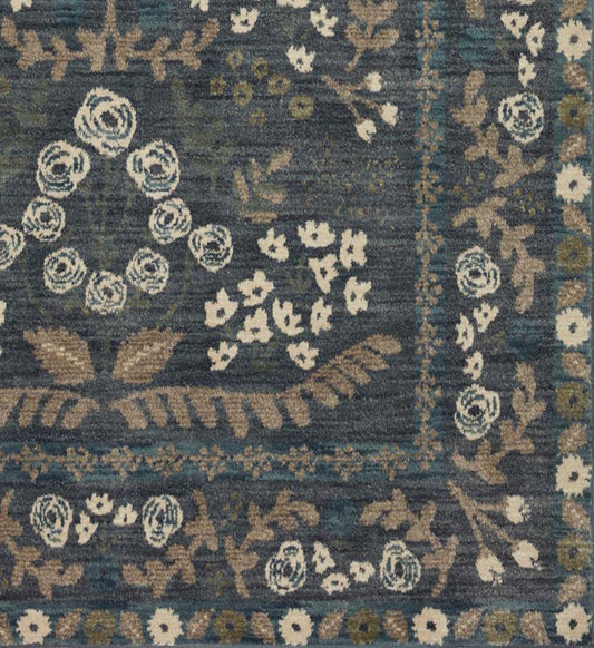 Fiore Florence Power Loomed Rug - Navy & Grey