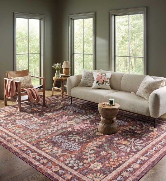 Maison Frances Power Loomed Rug - Burgundy
