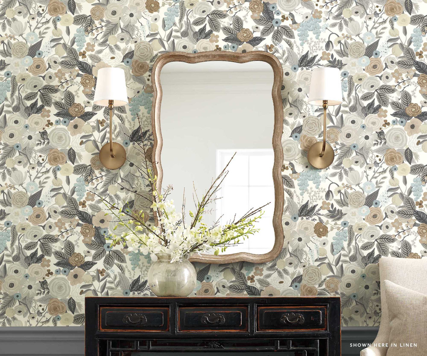 Garden Party Peel & Stick Wallpaper Sample - Linen Multi