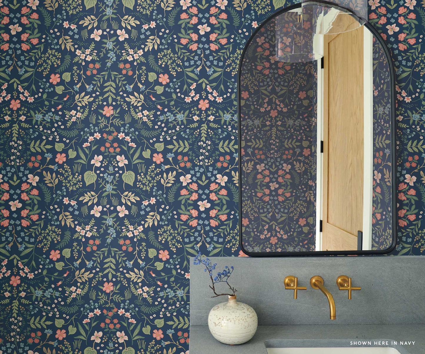 Wildwood Wallpaper Sample - Black Multi