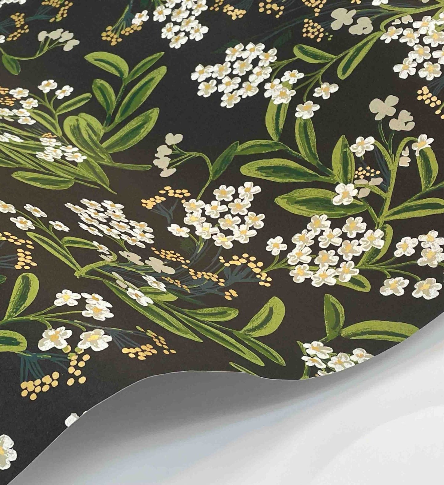 Cornflower Wallpaper - Black