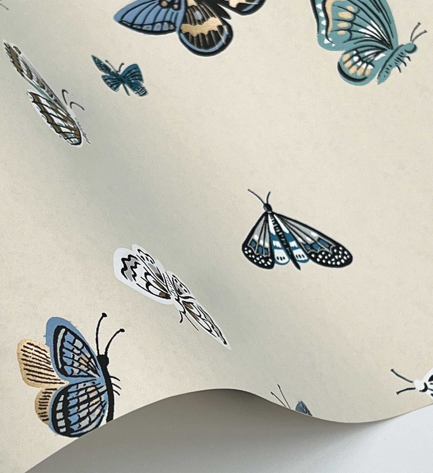 Butterfly House Wallpaper - Linen