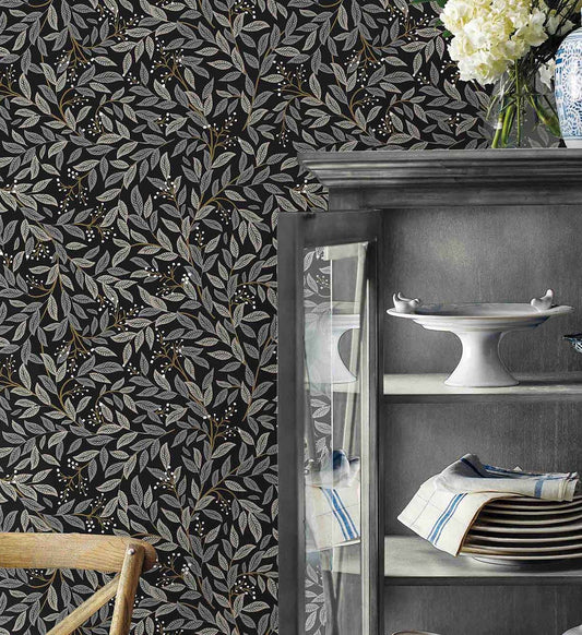 Willowberry Peel & Stick Wallpaper - Black