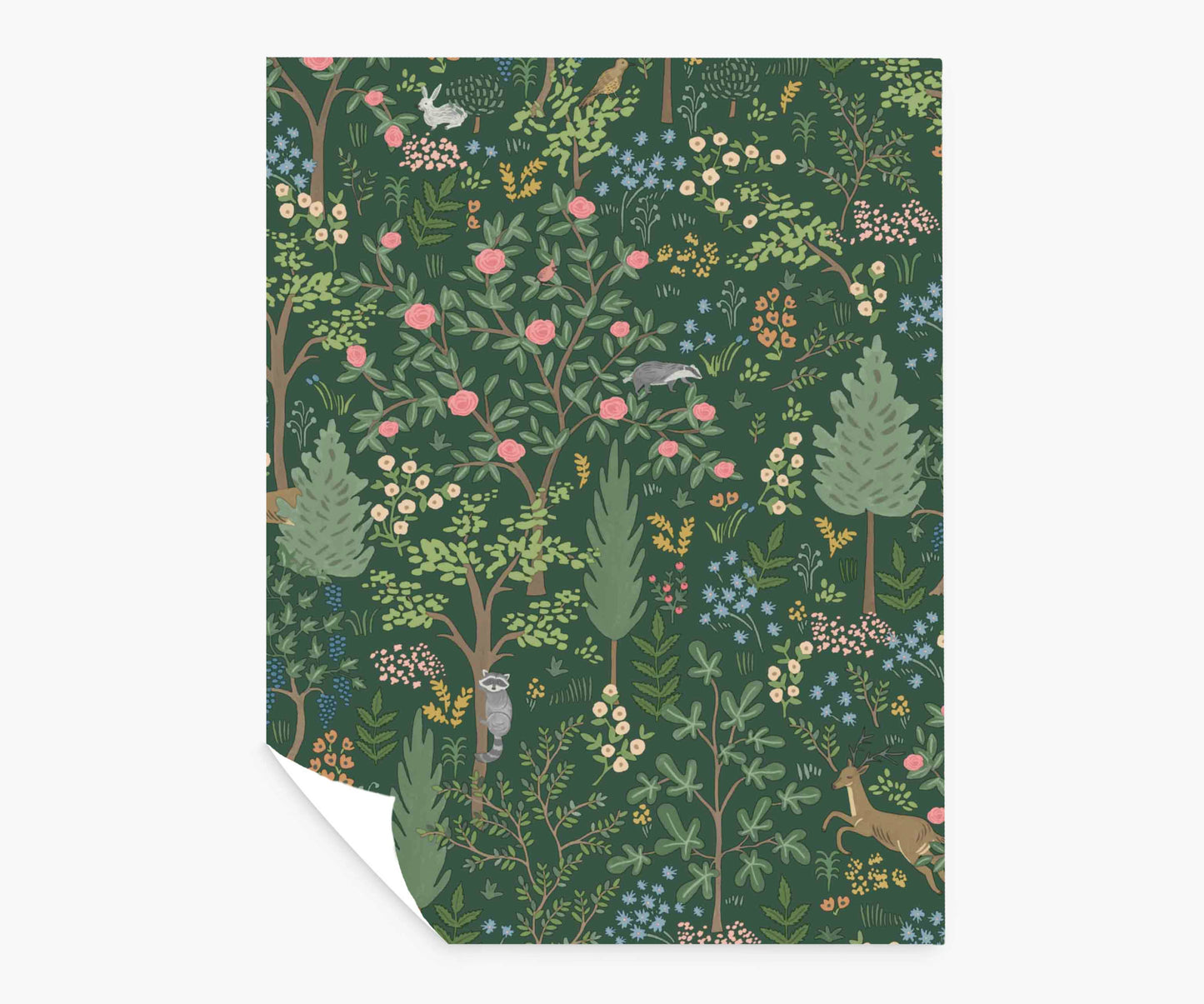 Woodland Peel & Stick Wallpaper Sample - Emerald - Peel and Stick Wallpaper