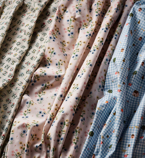 Poppy Cotton Fabric - Pink