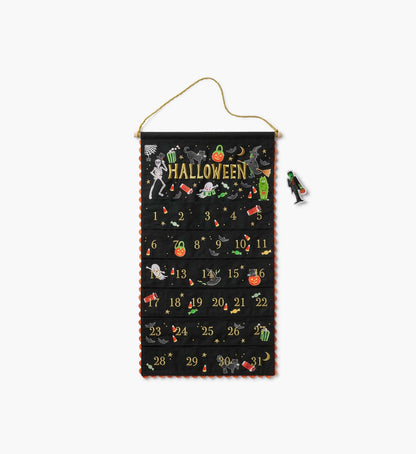 Embroidered Hanging Countdown Calendar - Halloween Parade - Premium Design Accessory