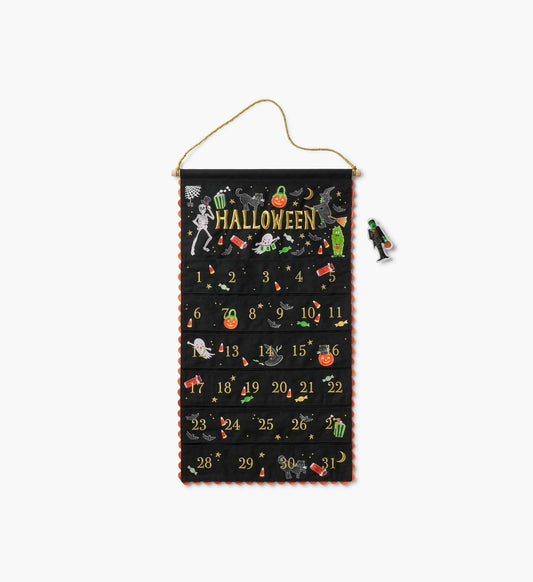 Embroidered Hanging Countdown Calendar - Halloween Parade - Premium Design Accessory