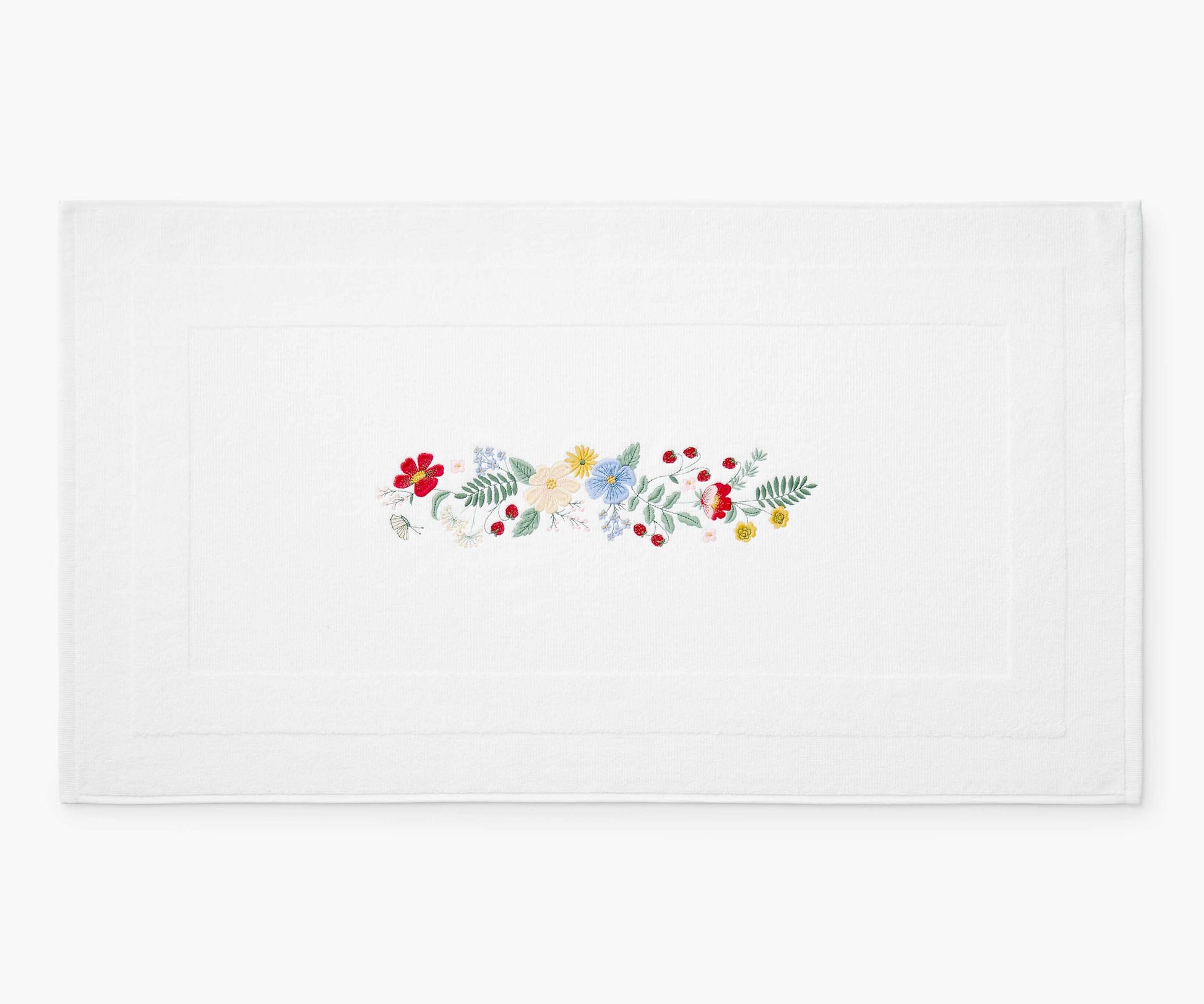 Embroidered Bath Mat - Strawberry Fields - Premium Design Accessory