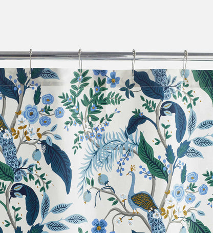Sateen Shower Curtain - Peacock Ivory - Premium Design Accessory