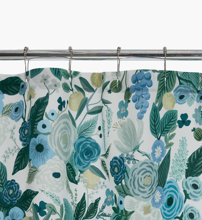 Percale Shower Curtain - Garden Party Blue - Premium Design Accessory