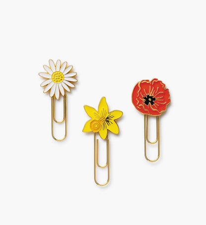 Enamel Paper Clip Set - Garden Study - Enamel Paper Clips