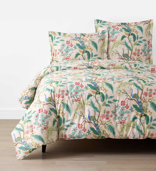 Sateen Comforter - Peacock Blush - Premium Design Accessory