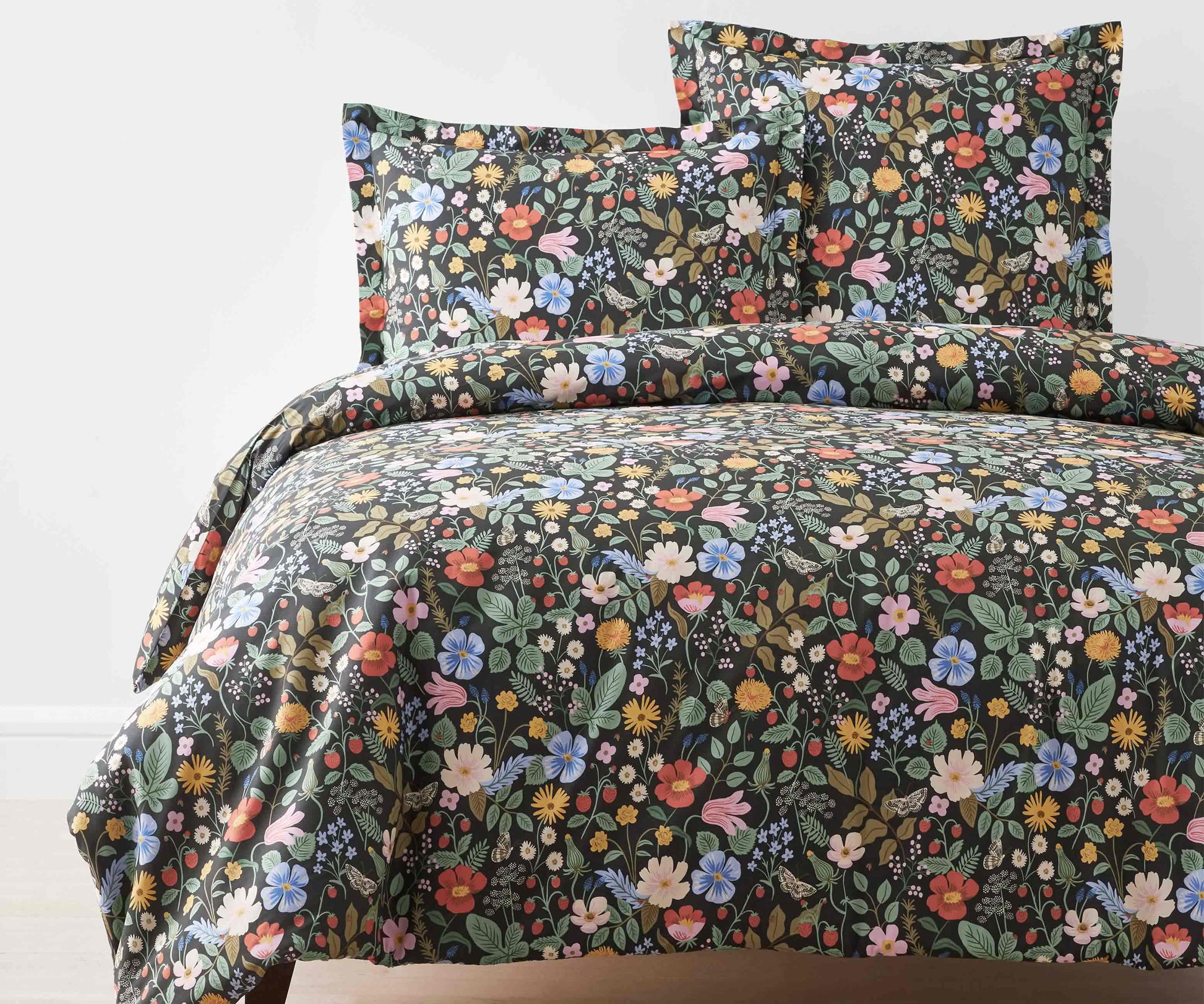 Percale Duvet Cover - Strawberry Fields Black - Premium Design Accessory