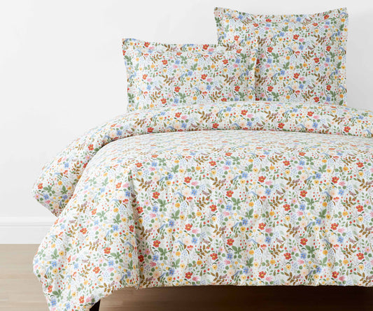 Percale Duvet Cover - Strawberry Fields White - Premium Design Accessory