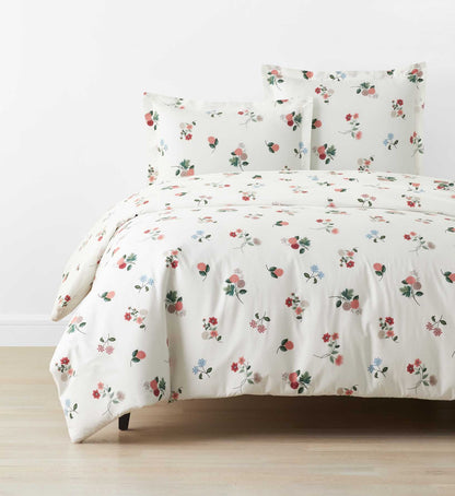 Percale Duvet Cover - Ditsy Dahlia Ivory - Premium Design Accessory