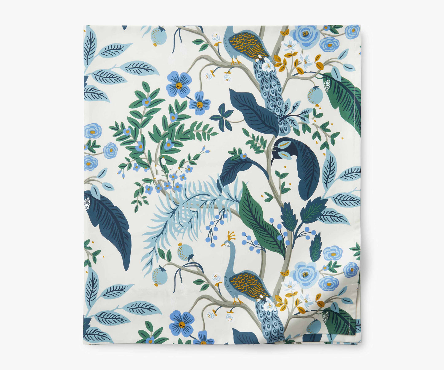 Sateen Flat Sheet - Peacock Ivory - Premium Design Accessory