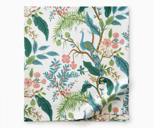 Sateen Flat Sheet - Peacock White - Premium Design Accessory