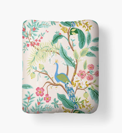 Sateen Fitted Sheet - Peacock Blush - Premium Design Accessory