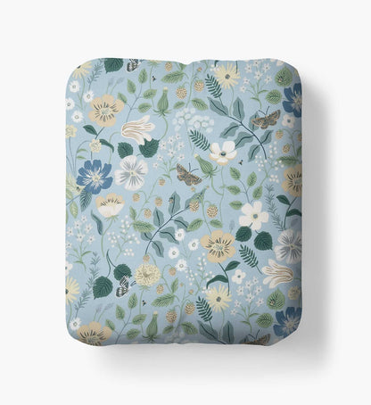 Percale Fitted Sheet - Strawberry Fields Slate - Premium Design Accessory