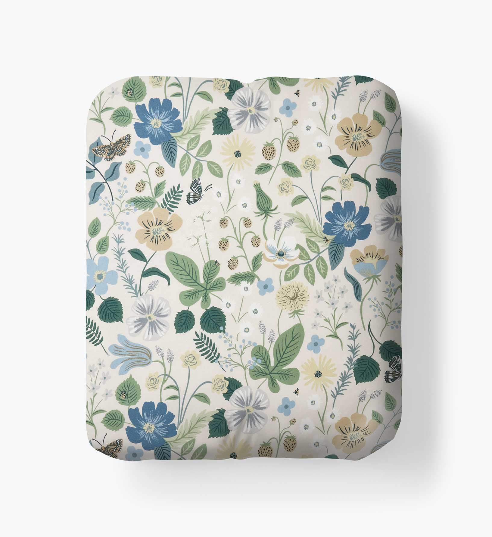 Percale Fitted Sheet - Strawberry Fields Beige - Premium Design Accessory