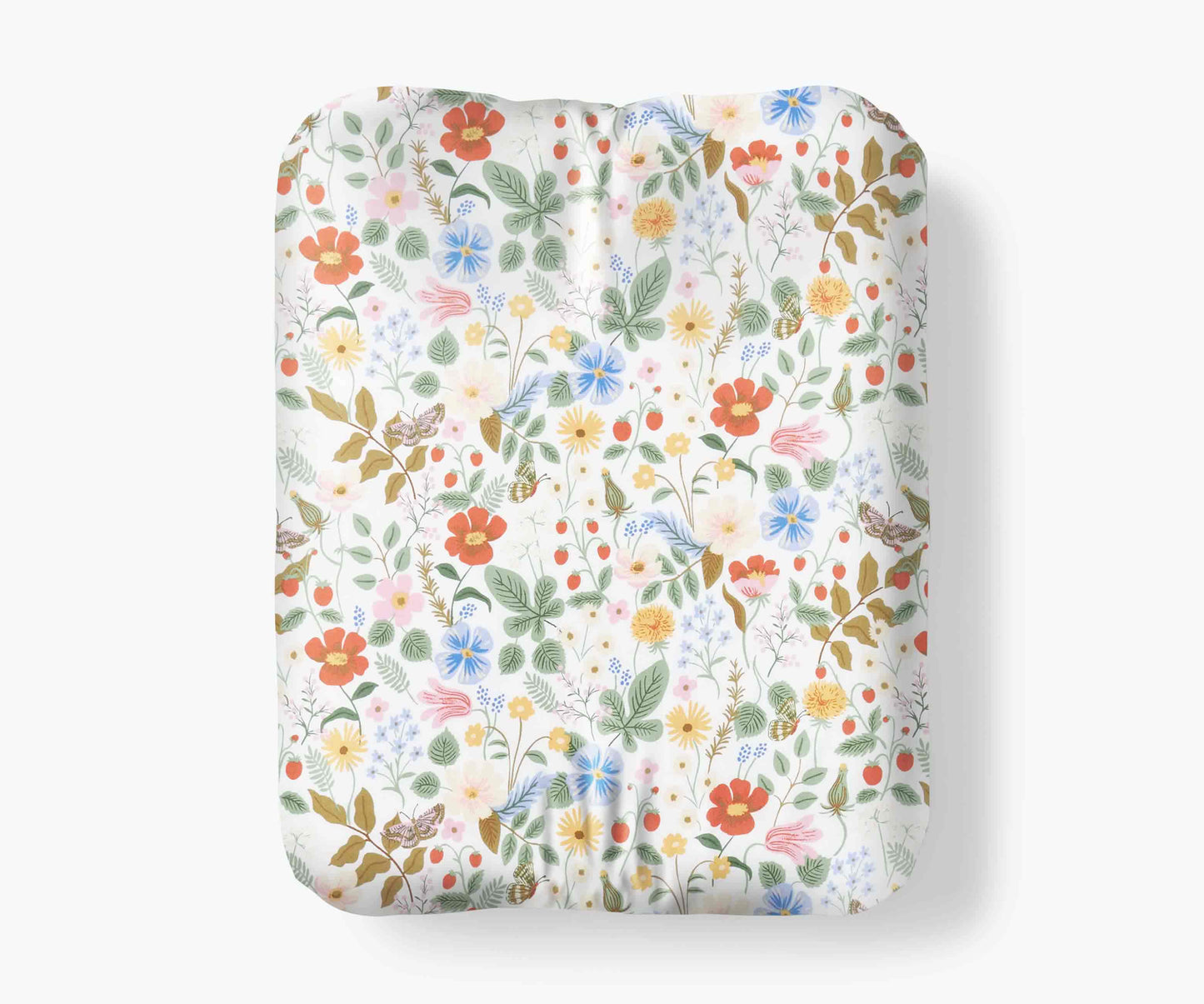 Percale Fitted Sheet - Strawberry Fields White - Premium Design Accessory