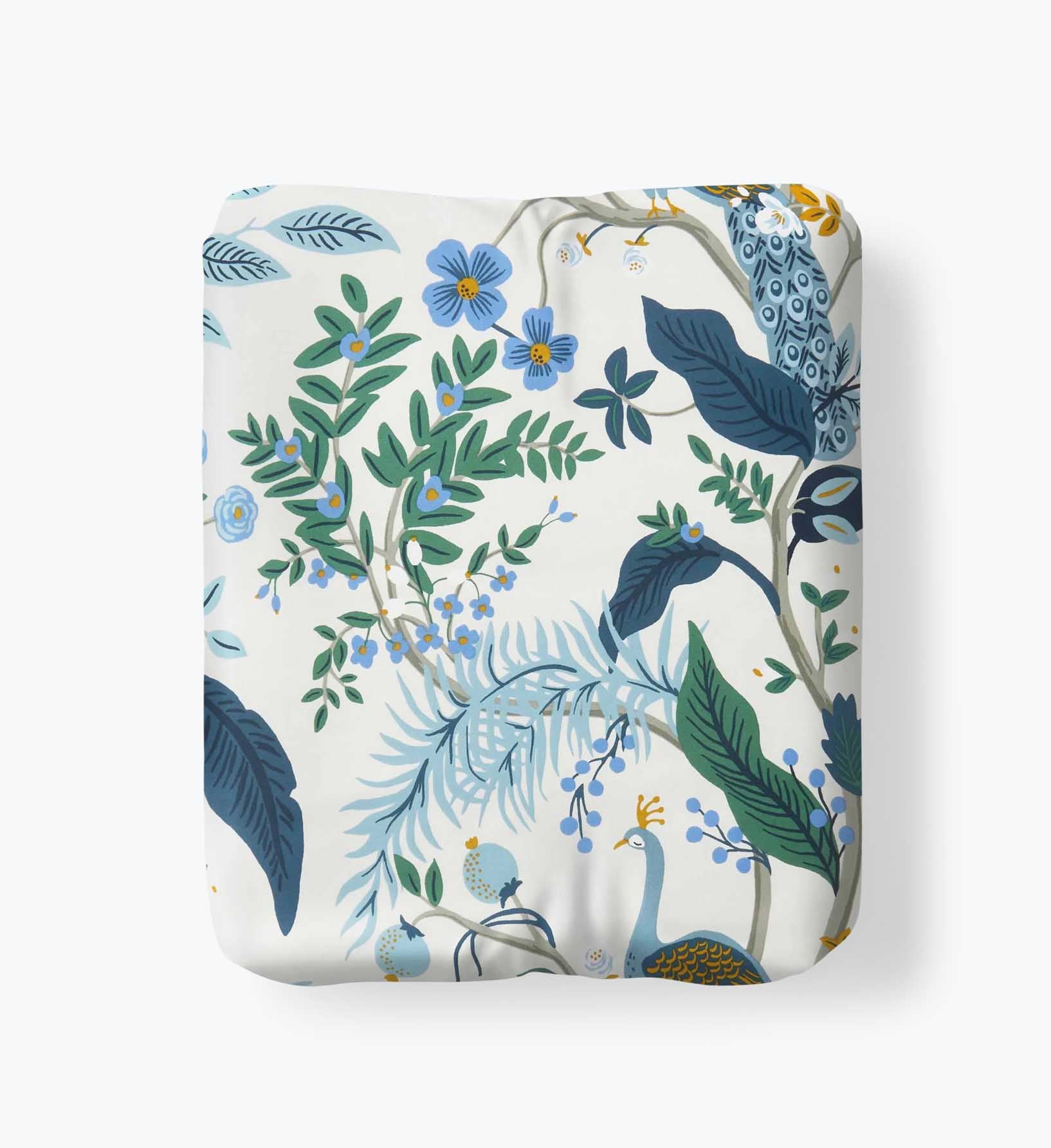 Sateen Fitted Sheet - Peacock Ivory - Premium Design Accessory