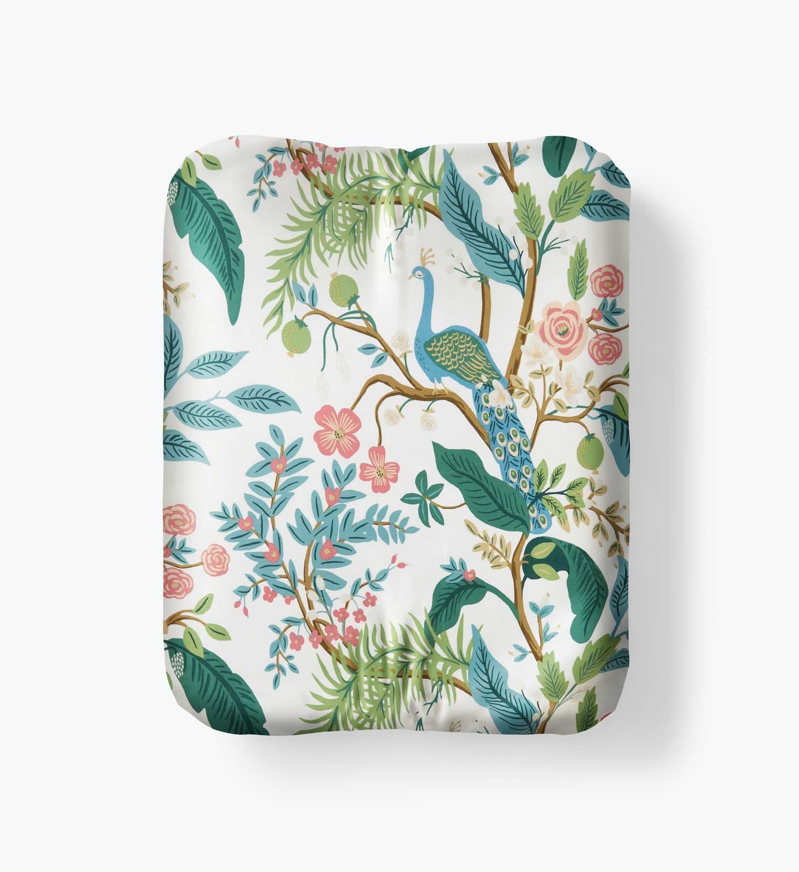 Sateen Fitted Sheet - Peacock White - Premium Design Accessory