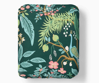 Sateen Fitted Sheet - Peacock Emerald - Premium Design Accessory