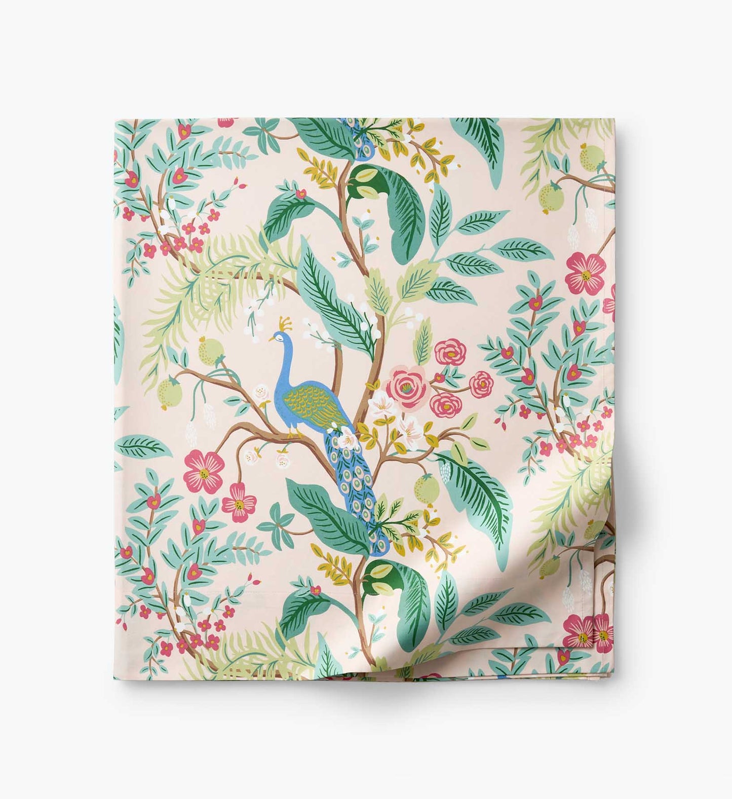 Sateen Flat Sheet - Peacock Blush - Premium Design Accessory