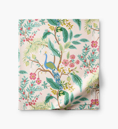 Sateen Flat Sheet - Peacock Blush - Premium Design Accessory