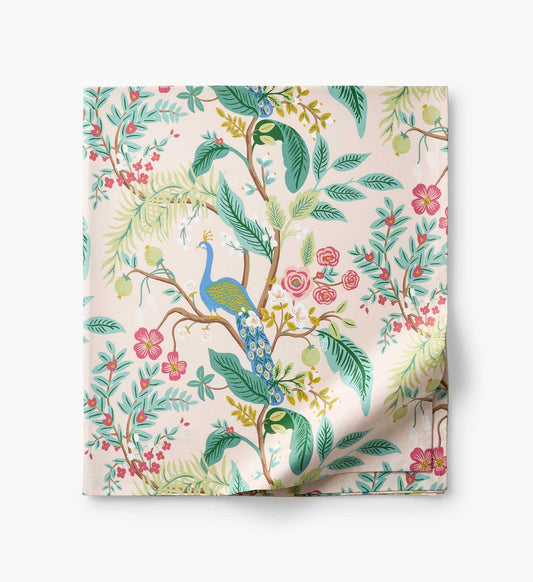 Sateen Flat Sheet - Peacock Blush - Premium Design Accessory