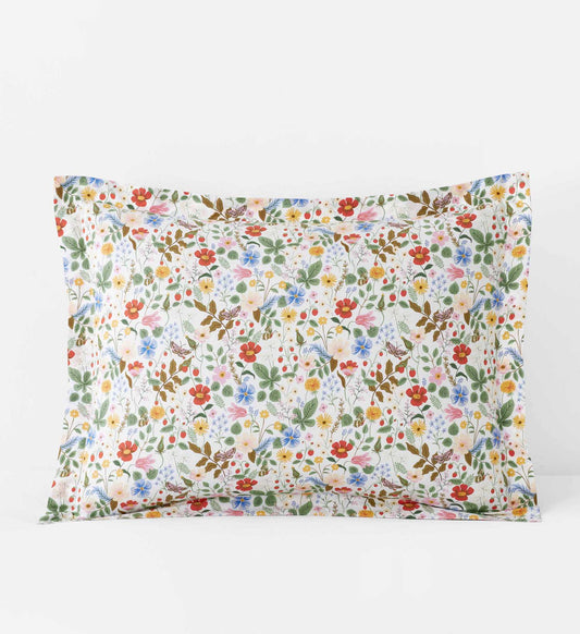Percale Sham - Strawberry Fields White - Premium Design Accessory