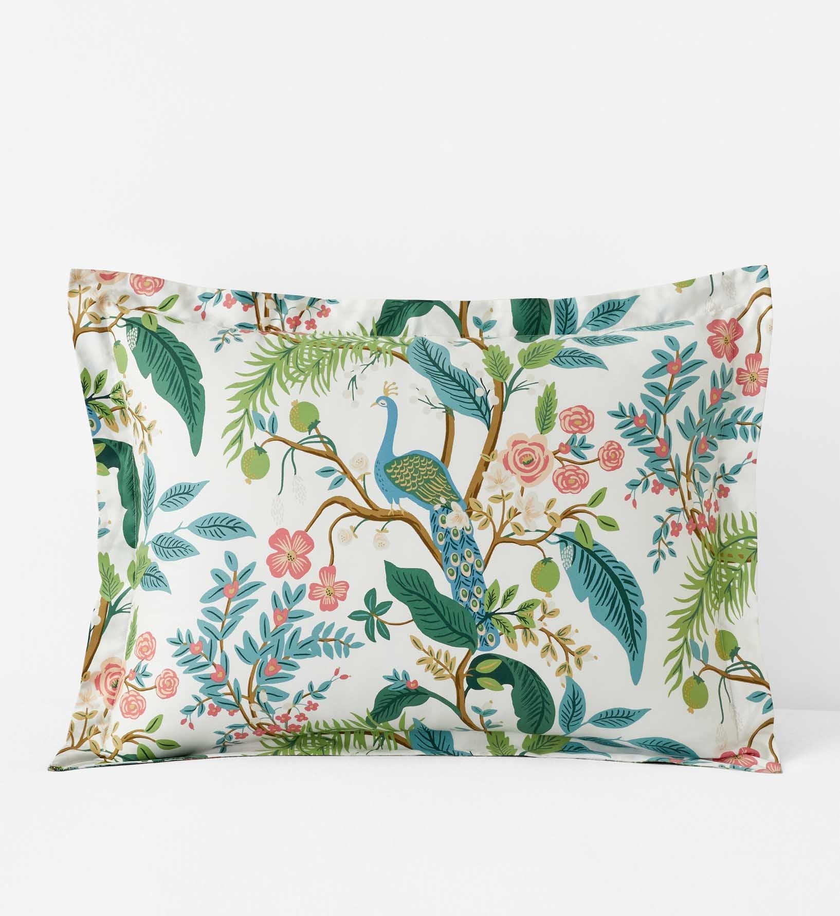 Sateen Sham - Peacock White - Premium Design Accessory