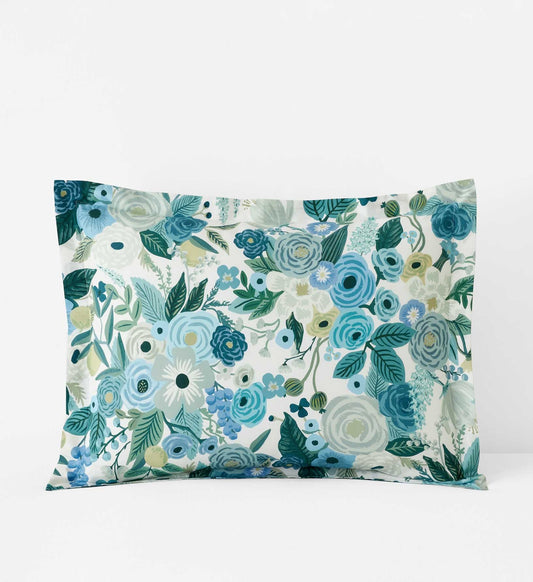 Percale Sham - Garden Party Blue - Premium Design Accessory