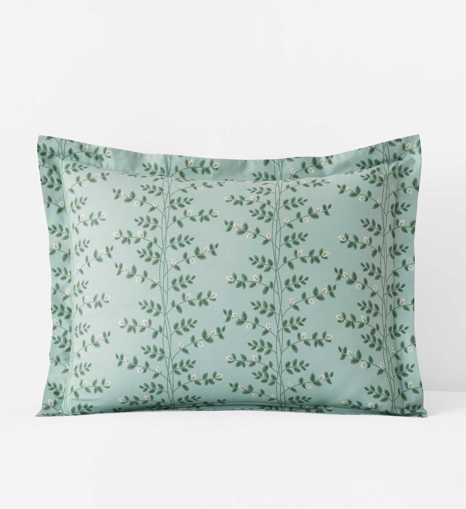 Percale Sham - Climbing Vines Sage - Premium Design Accessory