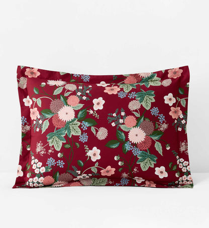 Percale Sham - Dahlia Merlot - Premium Design Accessory