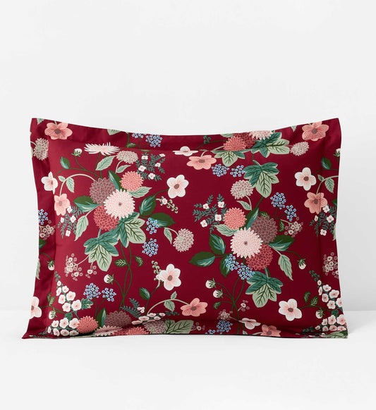 Percale Sham - Dahlia Merlot - Premium Design Accessory