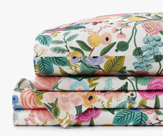 Percale Sheet Set - Garden Party - Cotton Loungewear
