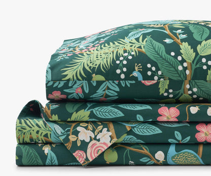 Sateen Sheet Set - Peacock Emerald - Cotton Loungewear