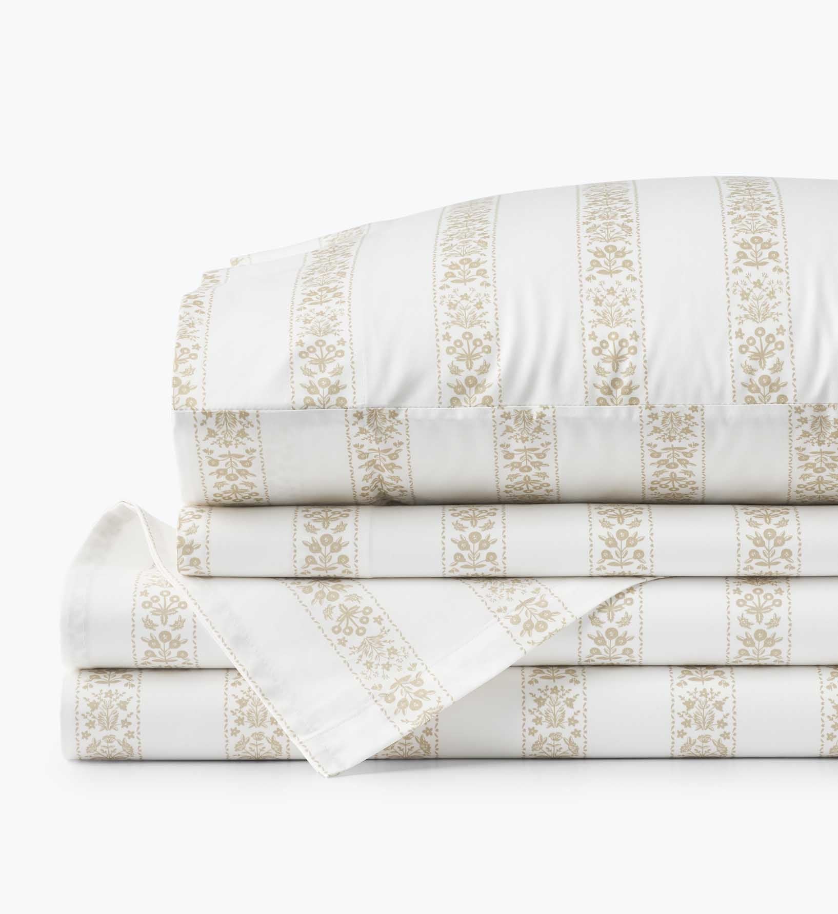 Sateen Sheet Set - Estee Stripe - Cotton Loungewear